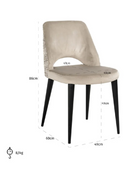 Khaki Cut-Out Dining Chair | Richmond Interiors Tabitha | Oroatrade.com