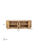 Natural Oak 4-Door TV Unit | Richmond Interiors Belfort | Oroatrade.com