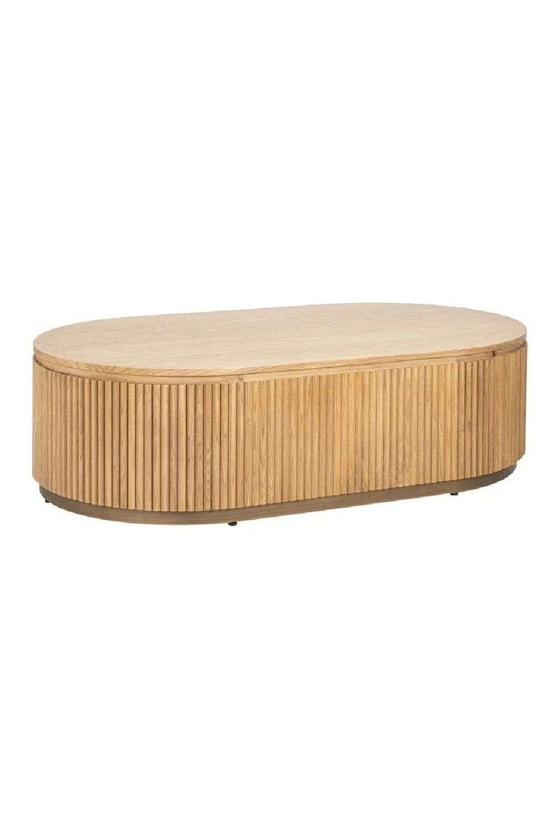 Natural Oak Oval Coffee Table | OROA Belfort | Oroatrade.com