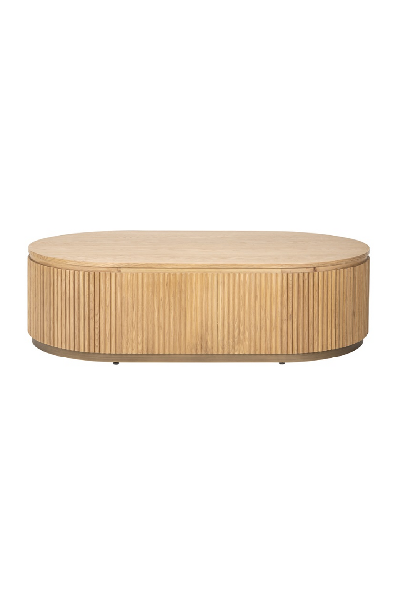 Natural Oak Oval Coffee Table | OROA Belfort | Oroatrade.com