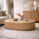 Natural Oak Oval Coffee Table | Richmond Interiors Belfort