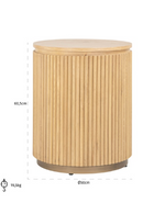 Natural Oak Cylindrical Side Table | Richmond Interiors Belfort | Oroatrade.com