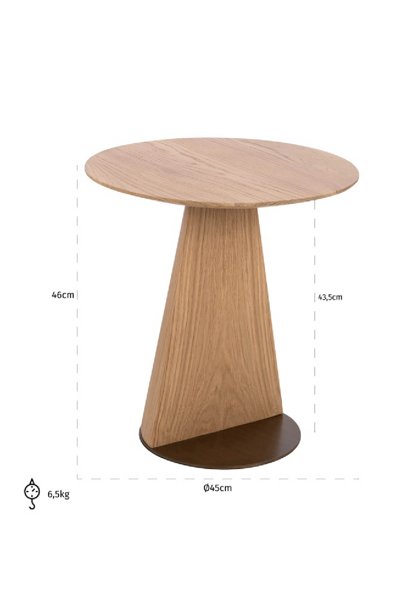 Oak Conical Sofa Table | OROA Belfort | Oroatrade.com