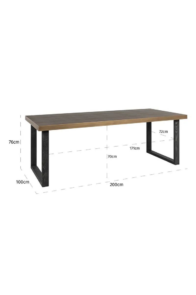 Black Leather Dining Table | OROA Bloomville | Oroatrade.com