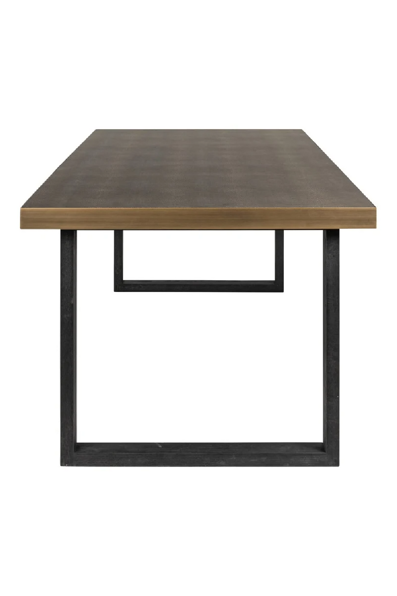 Black Leather Dining Table | OROA Bloomville | Oroatrade.com