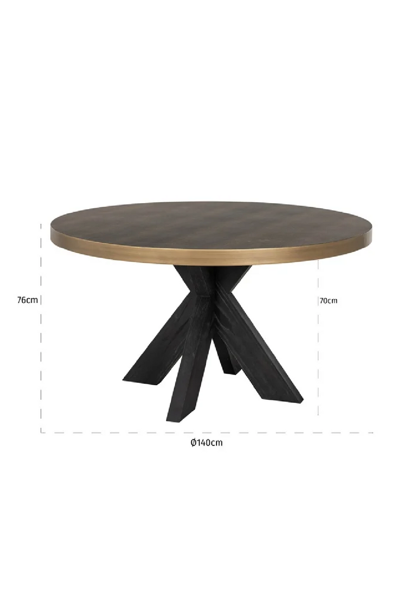 Leather Round Dining Table | OROA Bloomville | Oroaatrade.com