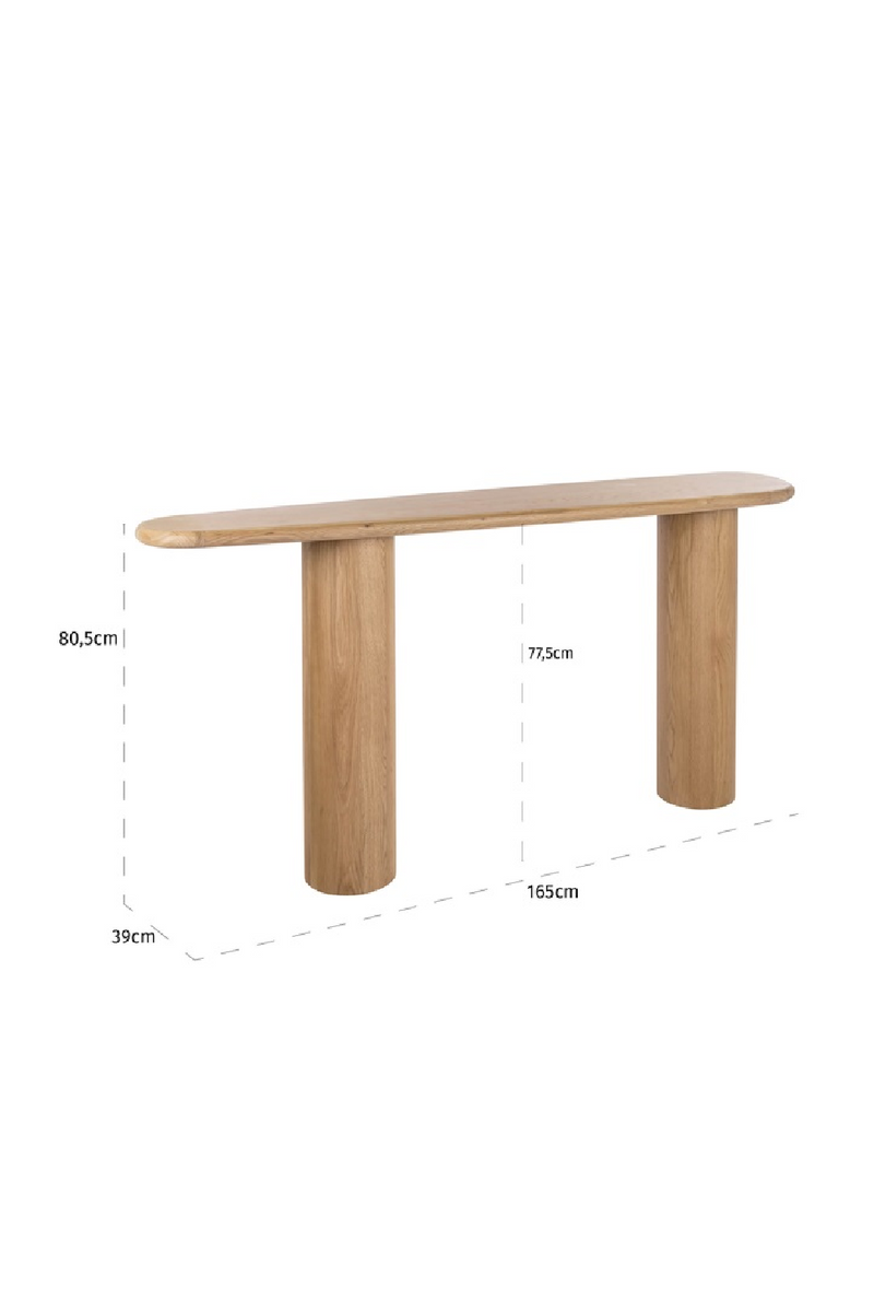 Natural Oak Console Table | OROA Oakley | Oroatrade.com