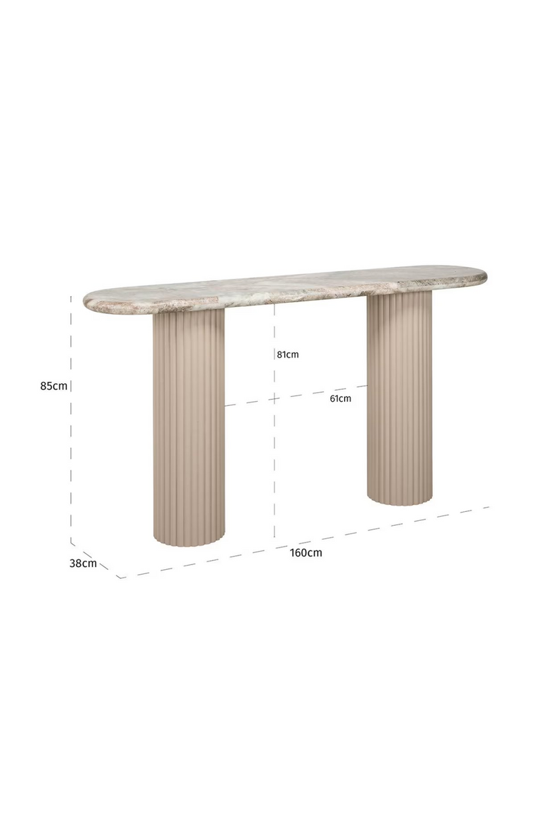 Beige Marble Console Table | OROA Coronel | Oroatrade.com