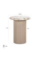 Beige Marble Round End Table | Richmond Interiors Coronel | Oroatrade.com