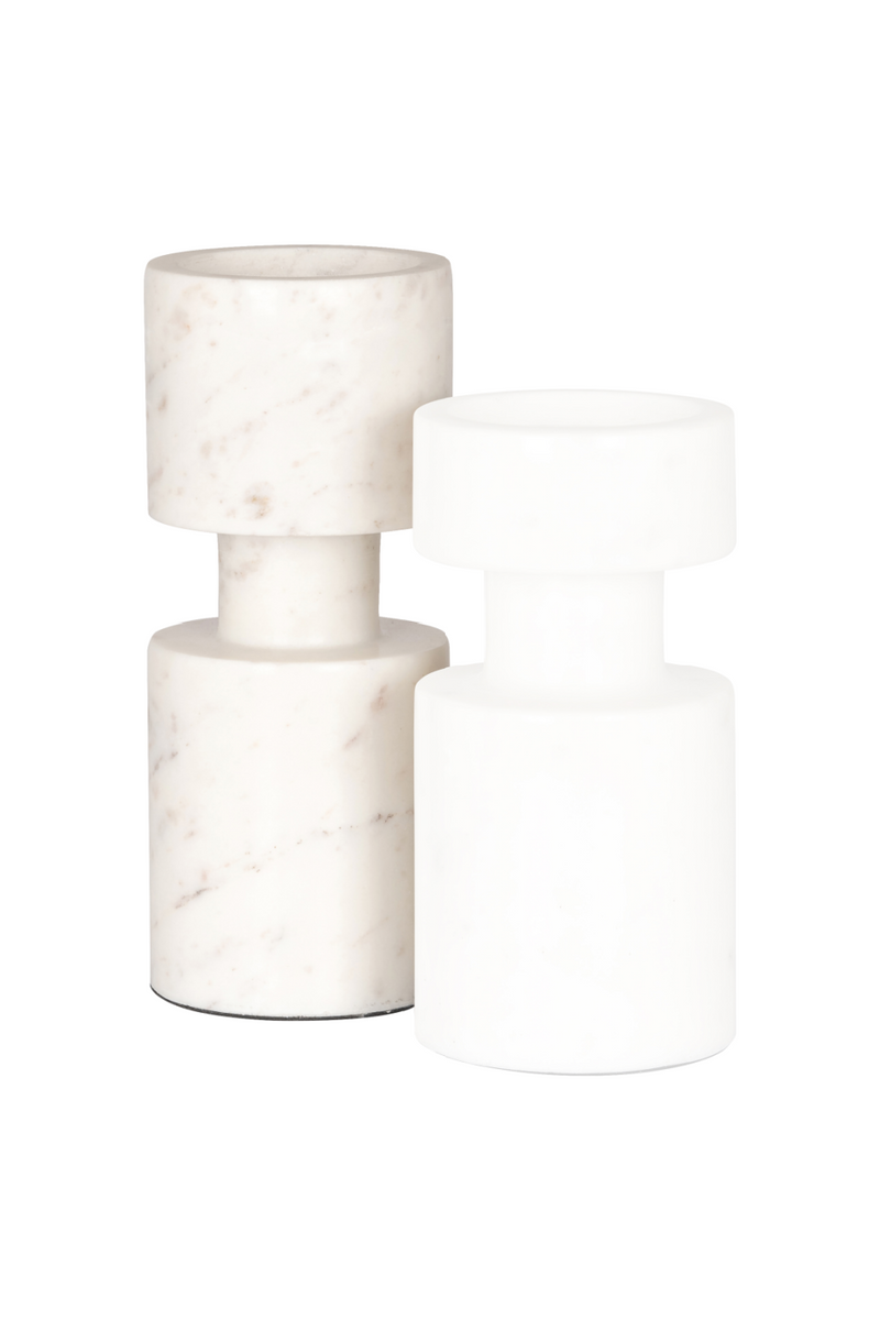 White Marble Candle Holder | OROA Melle | Oroatrade.com