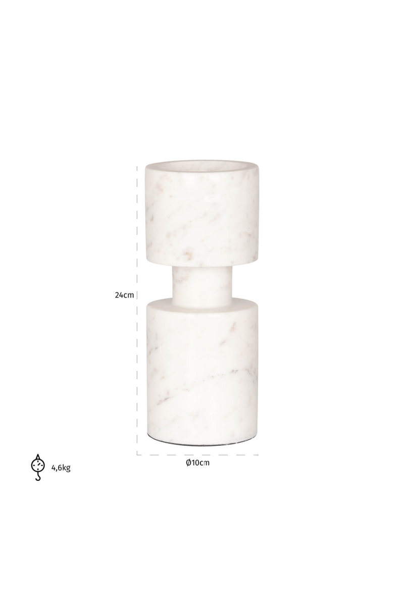 White Marble Candle Holder | OROA Melle | Oroatrade.com