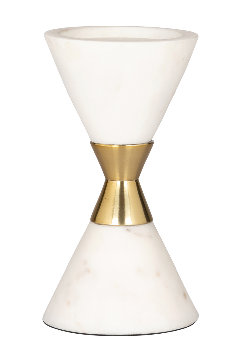 White Marble Conical Candle Holder | OROA Jurre | Oroatrade.com