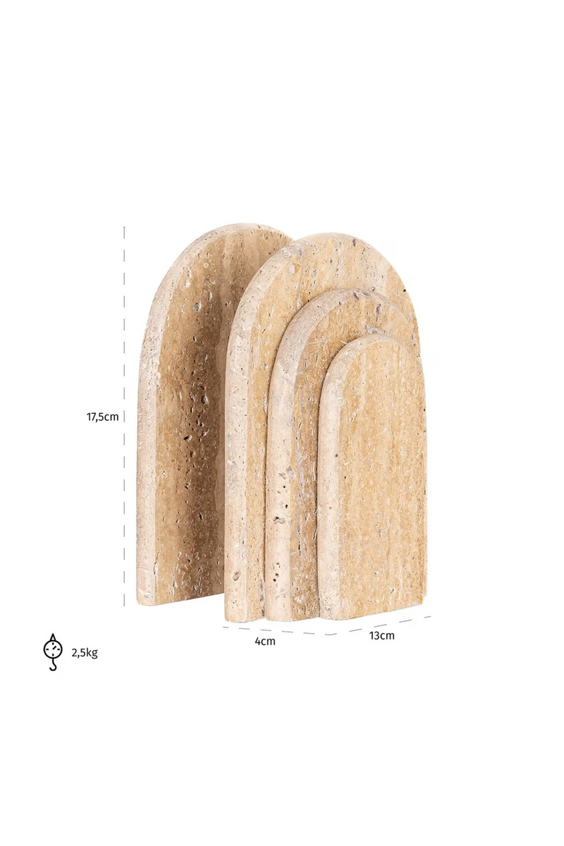 Beige Arched Travertine Bookstands | OROA Zenno | Oroatrade.com