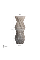 Beige Marble Angular Vase | Richmond Interiors Sepp | Oroatrade.com