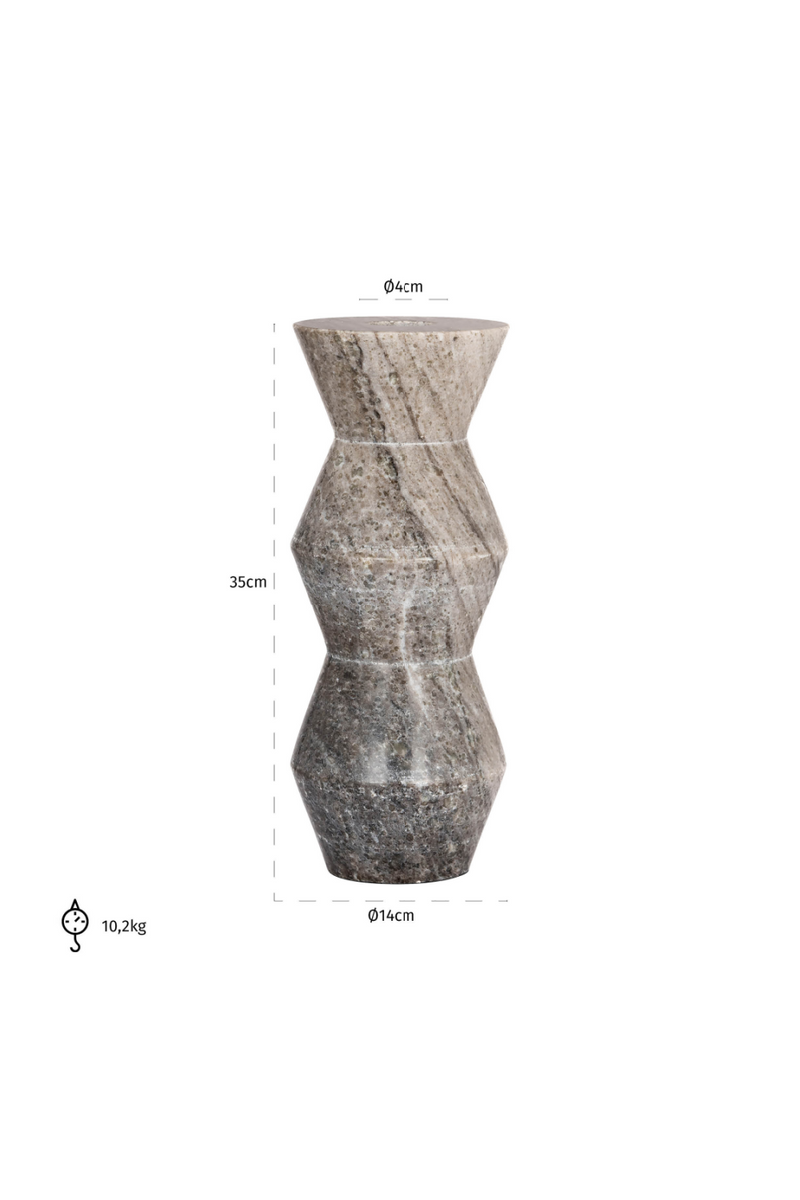 Beige Marble Angular Vase | OROA Sepp | Oroatrade.com