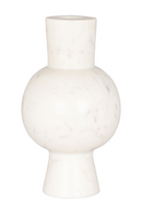 White Marble Rounded Vase | Richmond Interiors Jonah | Oroatrade.com
