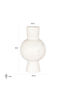 White Marble Rounded Vase | Richmond Interiors Jonah | Oroatrade.com