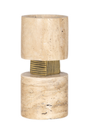 Beige Travertine Candle Holder | Richmond Interiors Boaz | Oroatrade.com