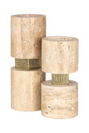 Beige Travertine Candle Holder | Richmond Interiors Boaz | Oroatrade.com