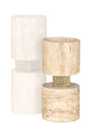 Beige Travertine Candle Holder | Richmond Interiors Boaz | Oroatrade.com