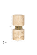 Beige Travertine Candle Holder | Richmond Interiors Boaz | Oroatrade.com