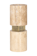 Beige Travertine Candle Holder | Richmond Interiors Boaz | Oroatrade.com