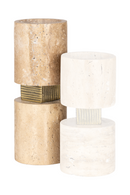 Beige Travertine Candle Holder | Richmond Interiors Boaz | Oroatrade.com