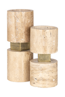 Beige Travertine Candle Holder | Richmond Interiors Boaz | Oroatrade.com
