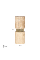 Beige Travertine Candle Holder | Richmond Interiors Boaz | Oroatrade.com