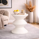 White Sculptural End Table | Richmond Interiors Bloomstone