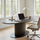 Dark Brown Wooden Oval Dining Table | Richmond Interiors Gordon