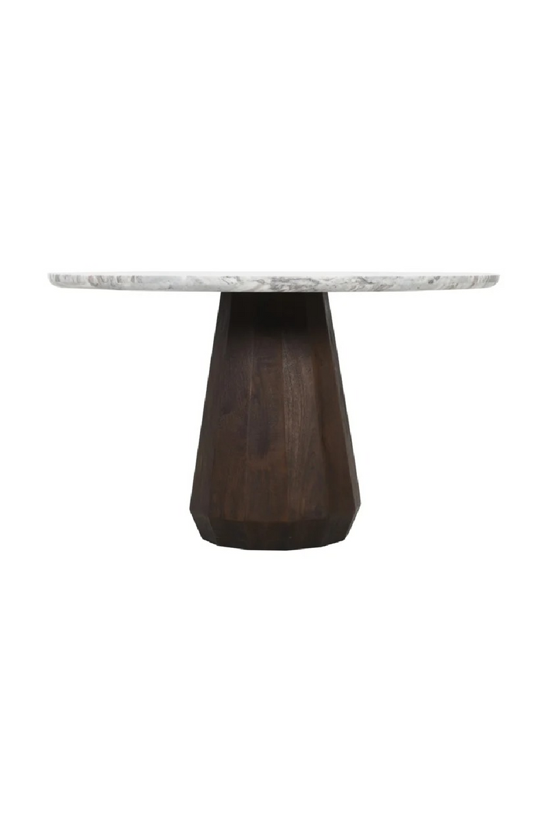 Round Marble Brown Dining Table | Richmond Interiors Oberoy | Oroatrade.com