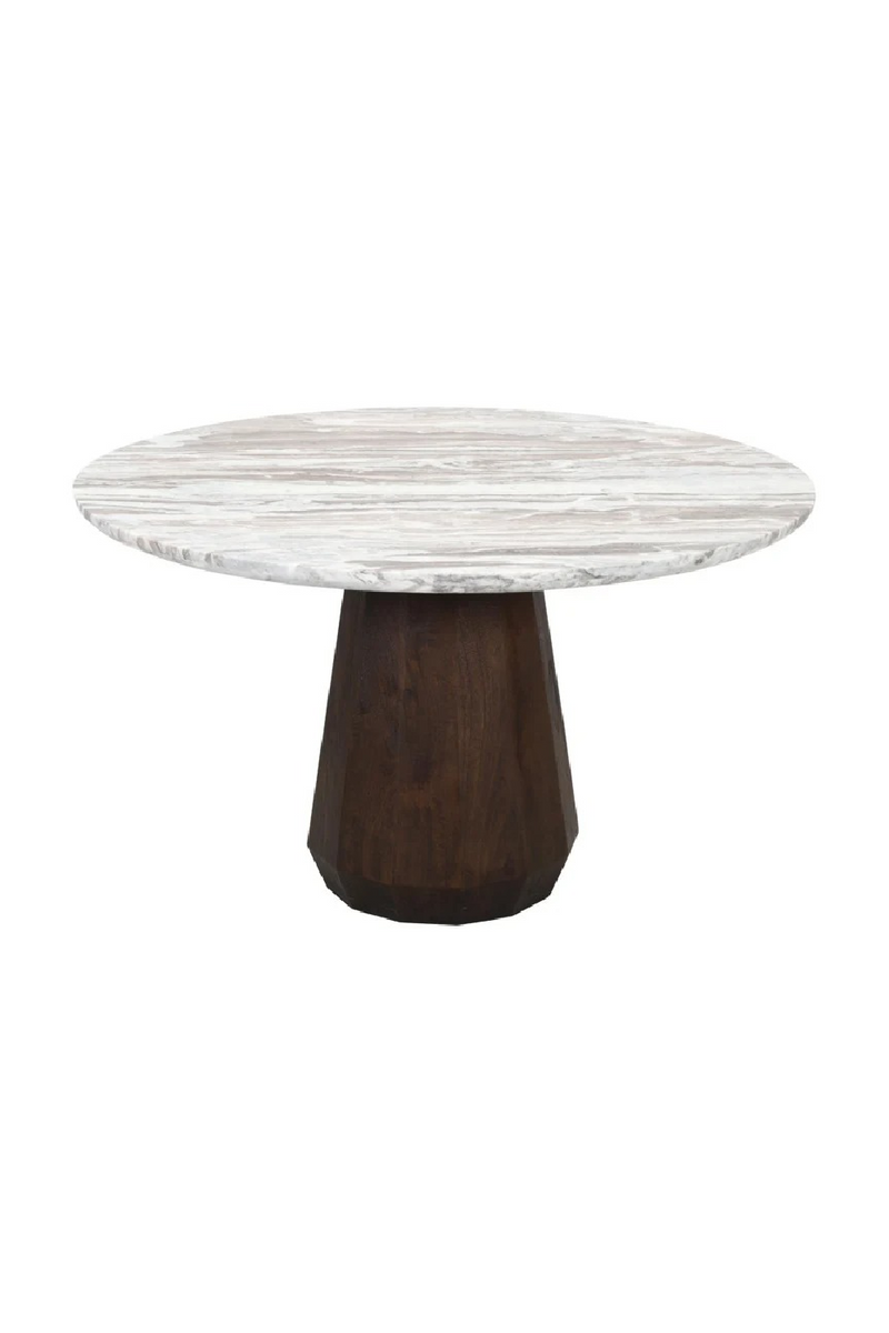 Round Marble Brown Dining Table | Richmond Interiors Oberoy | Oroatrade.com