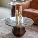 Round Marble Brown Coffee Table | Richmond Interiors Oberoy