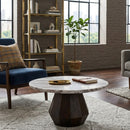 Round Marble Brown Coffee Table | Richmond Interiors Oberoy