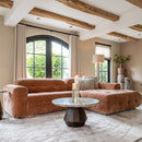 Round Marble Brown Coffee Table | Richmond Interiors Oberoy