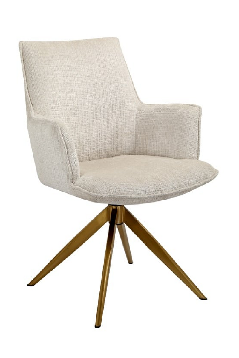 Beige Chenille Swivel Chair | OROA Dakota | Oroatrade.com