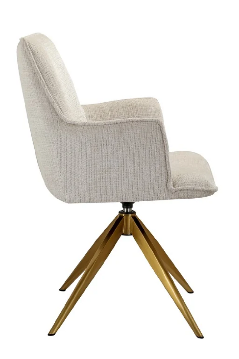 Beige Chenille Swivel Chair | OROA Dakota | Oroatrade.com