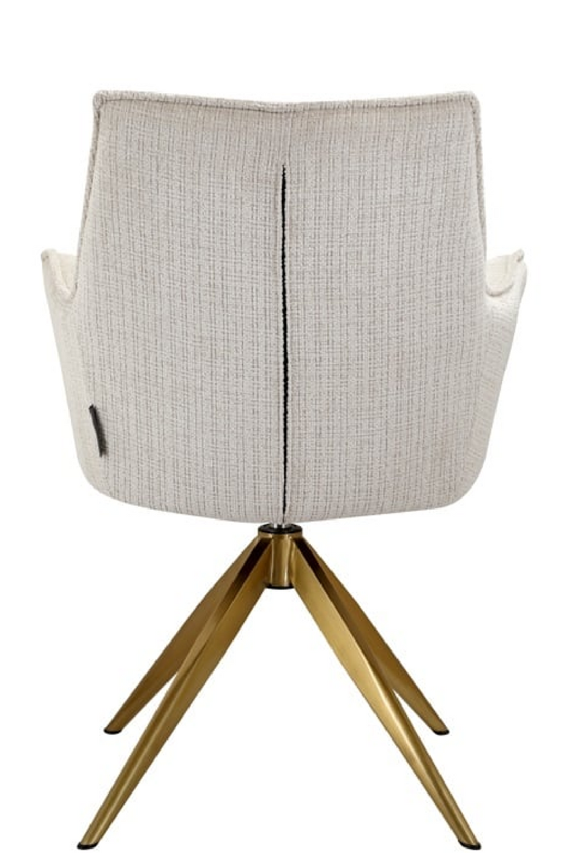 Beige Chenille Swivel Chair | OROA Dakota | Oroatrade.com