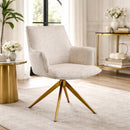 Beige Chenille Swivel Chair | Richmond Interiors Dakota