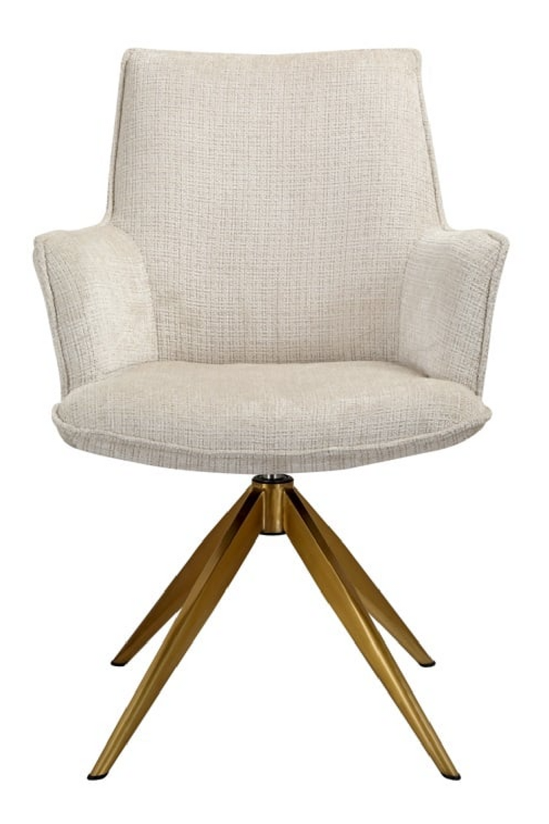Beige Chenille Swivel Chair | OROA Dakota | Oroatrade.com