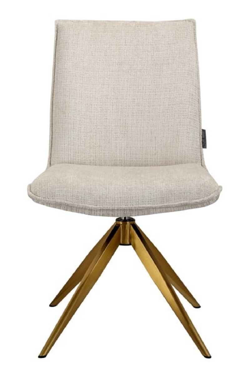 Beige Chenille Swivel Chair | OROA Dakota | Oroatrade.com