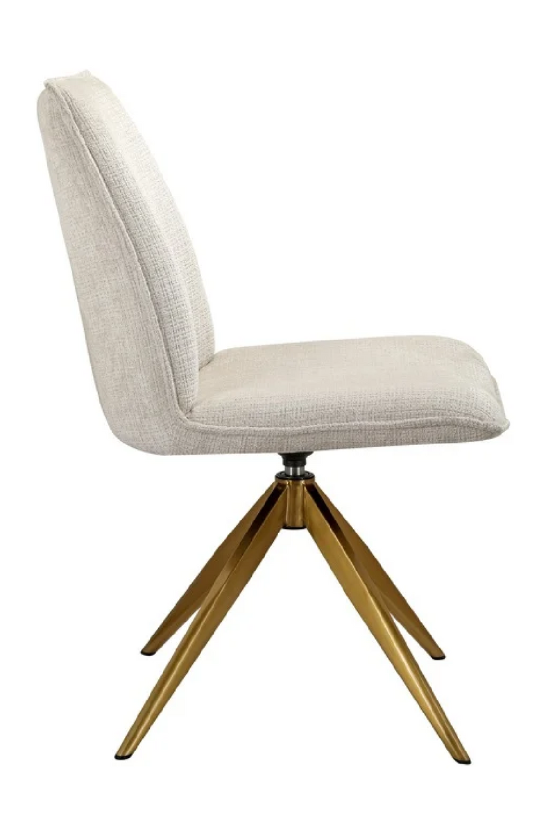 Beige Chenille Swivel Chair | OROA Dakota | Oroatrade.com