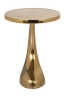 Gold Curved Pedestal End Table | Richmond Interiors Dolphin | Oroatrade.com