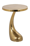 Gold Curved Pedestal End Table | Richmond Interiors Dolphin | Oroatrade.com