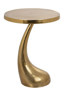 Gold Curved Pedestal End Table | Richmond Interiors Dolphin | Oroatrade.com