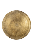 Gold Curved Pedestal End Table | Richmond Interiors Dolphin | Oroatrade.com