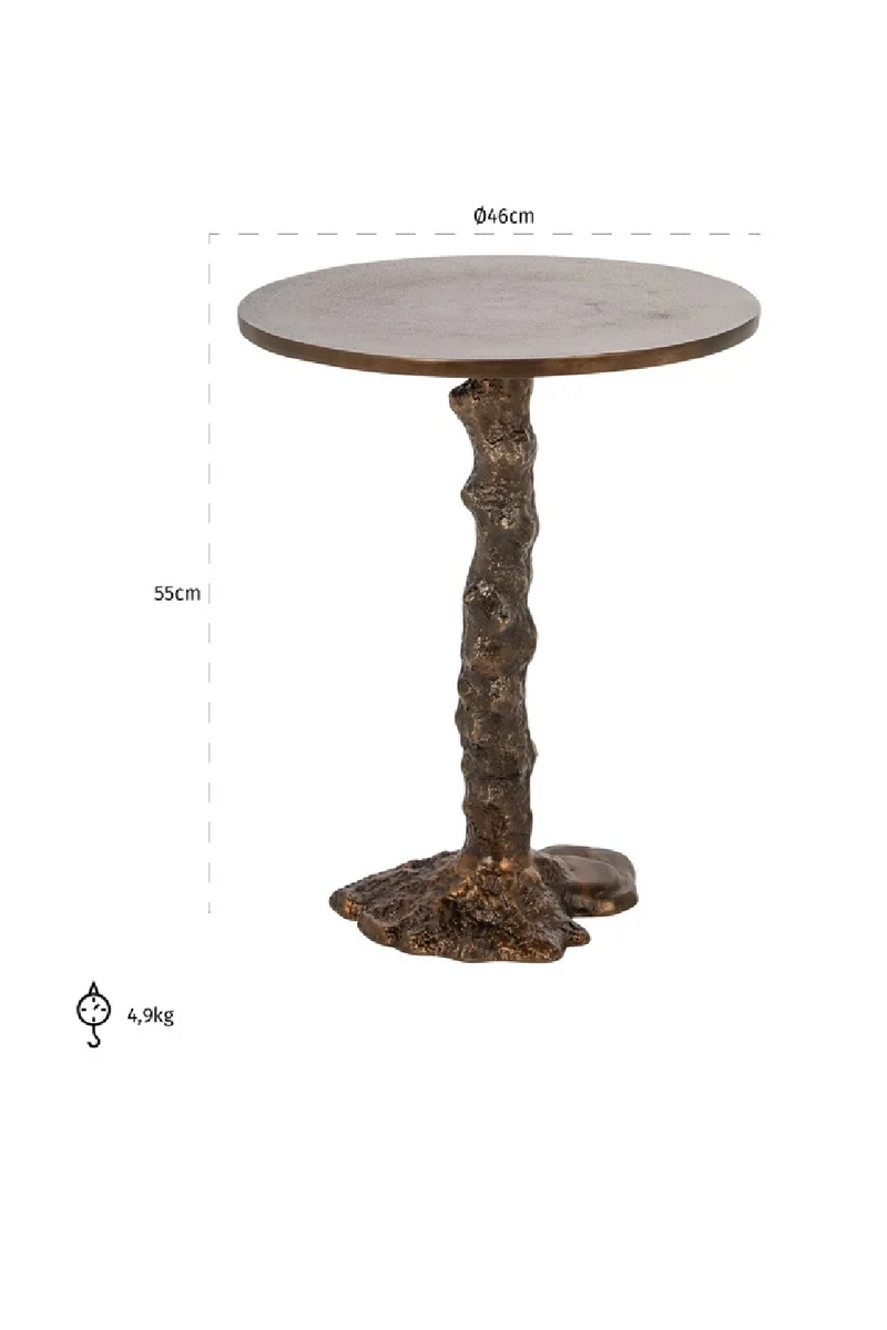 Bronze Pedestal End Table | OROA Misty | Oroatrade.com