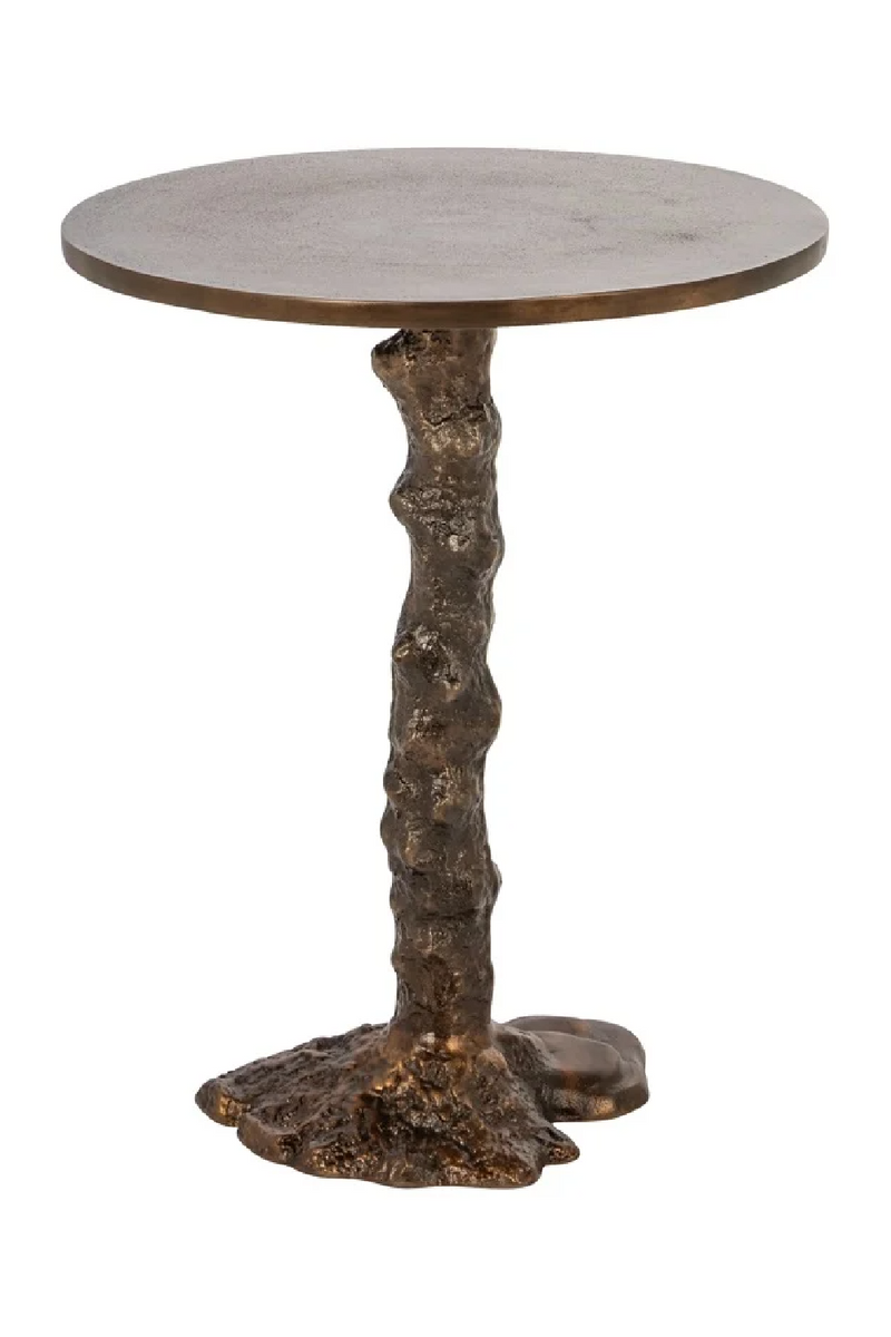 Bronze Pedestal End Table | OROA Misty | Oroatrade.com