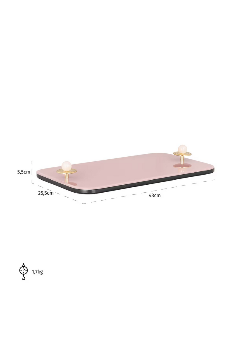 Pink Glass Tray | OROA Jalien | Oroatrade.com